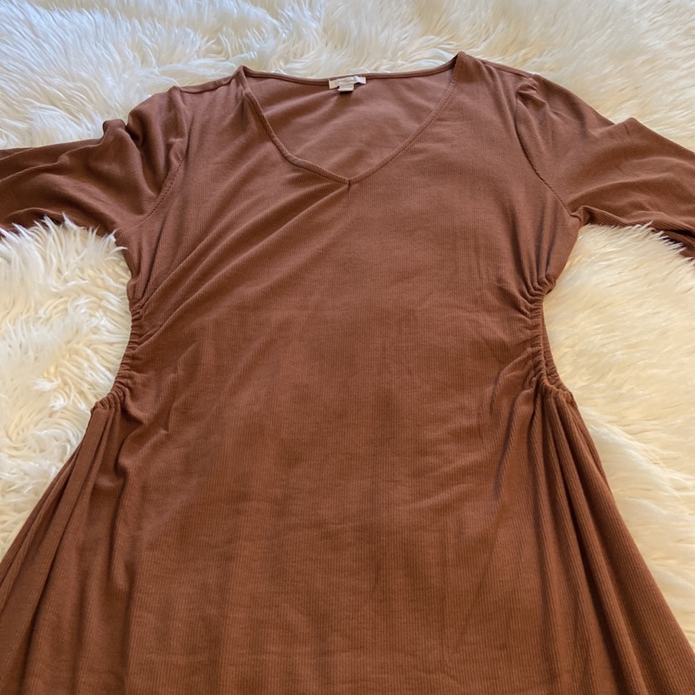 DAILY RITUAL BODY SHAPE DRESS SIZE XL BRAND NEW COLOR BROWN VERY SOFT - Picture 11 of 16
